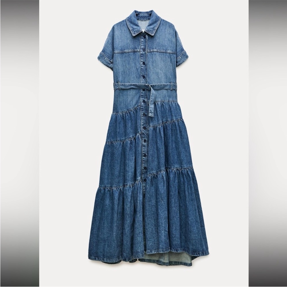 Zara Light Blue Denim dress